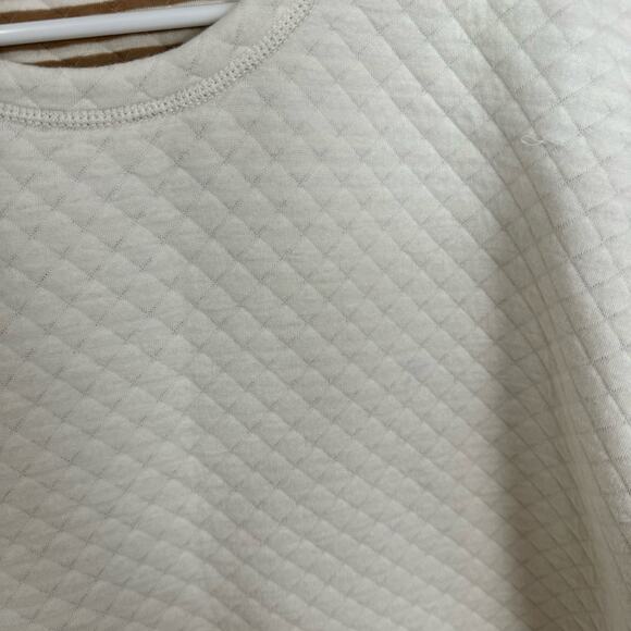 J Crew Quilted Mock Neck Reversible Pullover Long Sleeve Sweater US Women's L - Picture 6 of 8